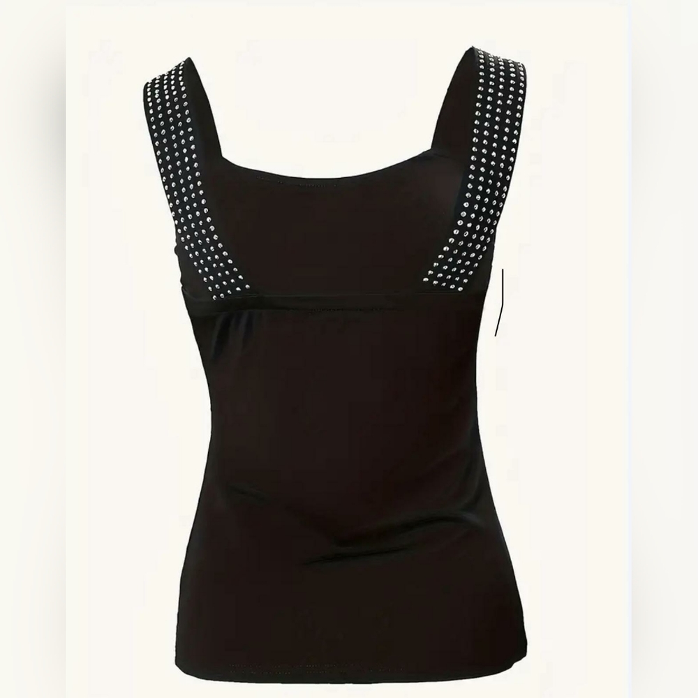 NWOT Rhinestone Tank Top - Picture 2 of 4